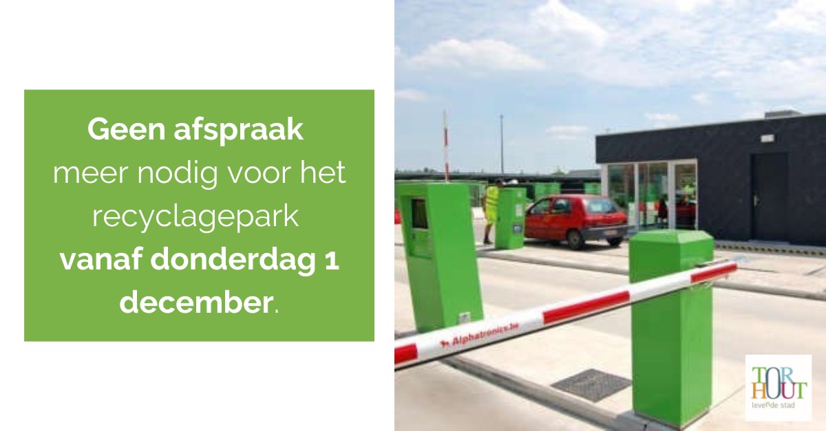 Vanaf 1 December Zonder Afspraak Naar Het Recyclagepark