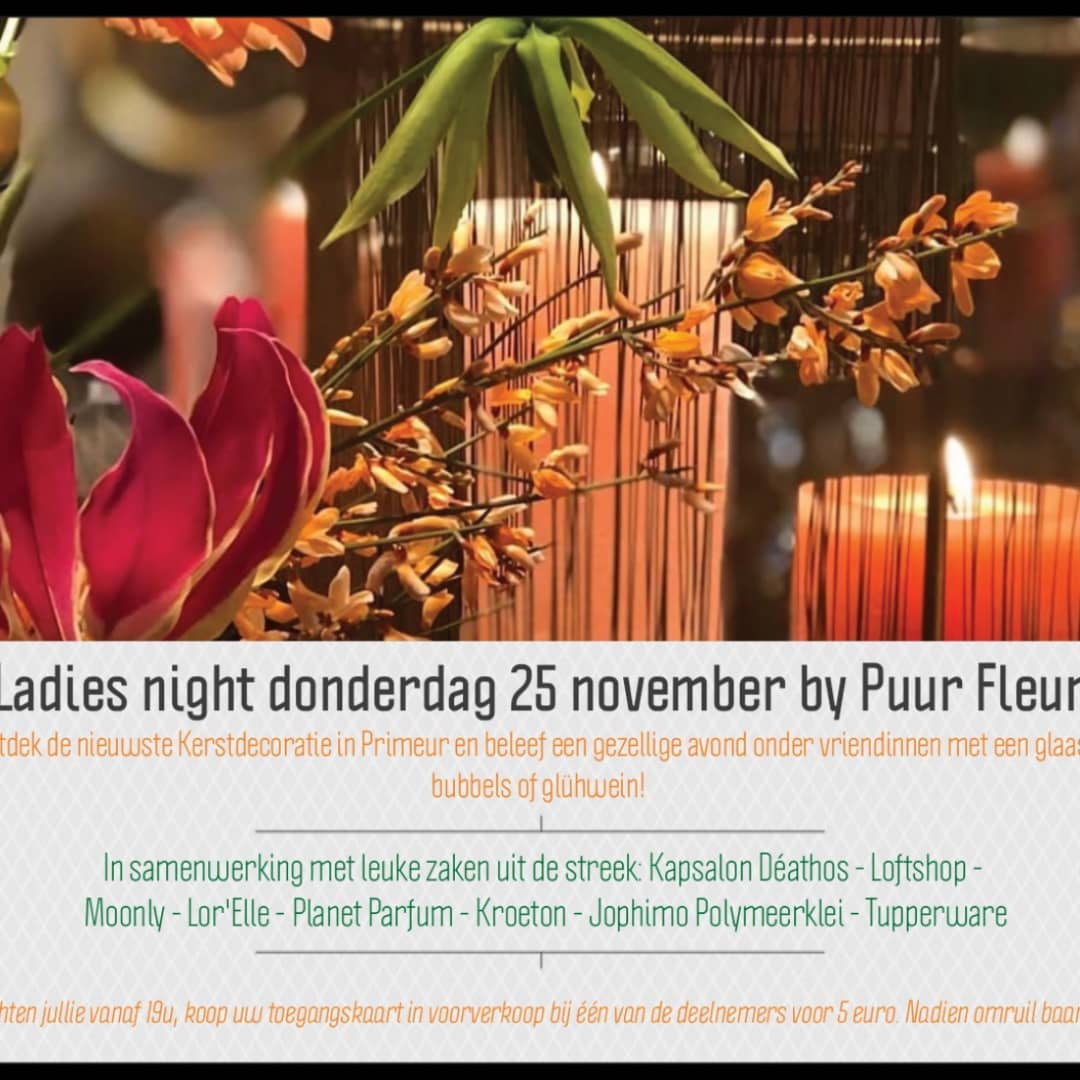 thumbnail-Ladies night op donderdag 25 november in Puur Fleur